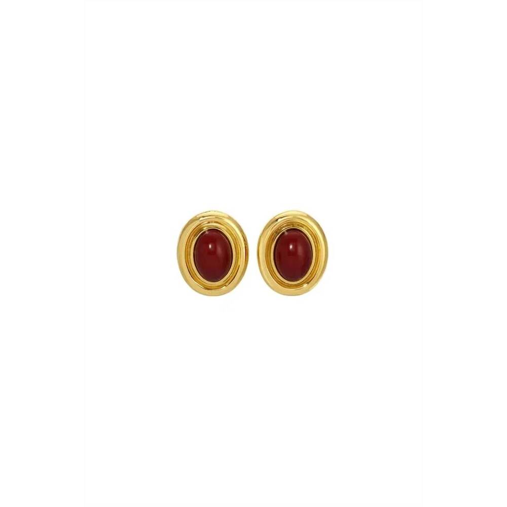 NEW HEAVEN MAYHEM women's prize earrings in burgundy